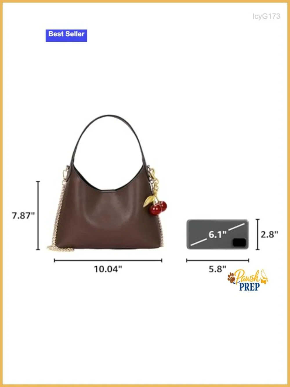Small Hobo Bag for Women Faux Leather Shoulder Purse Tote with Chain Strap